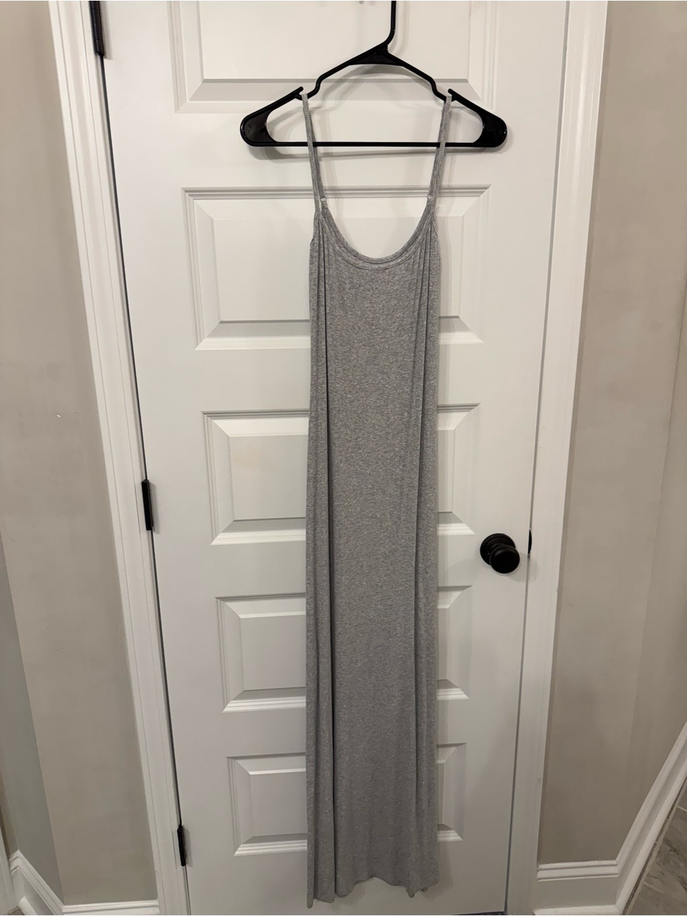aerie Light Grey Spaghetti-Strap Maxi Dress